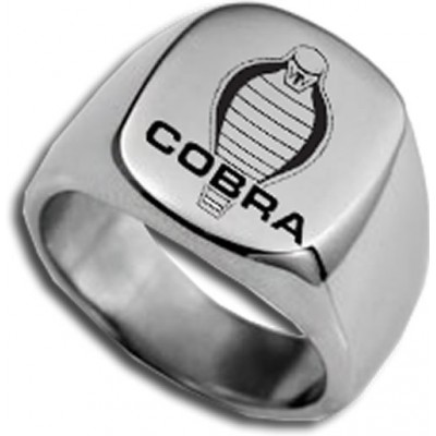 KGD  Men's Stainless Steel Signet Ring with COBRA 